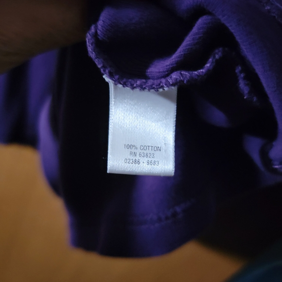 CJ Banks Set Of 2 Navy & Purple Tank Tops 100% Cotton Womens Plus Size 1X - Picture 4 of 6